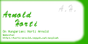 arnold horti business card